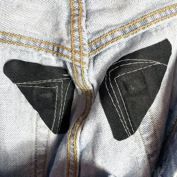 Levi's 501‎ 90s Freehand Folk Jeans Premium Light Blue Button Fly Straight Sz 28 - Picture 13 of 15